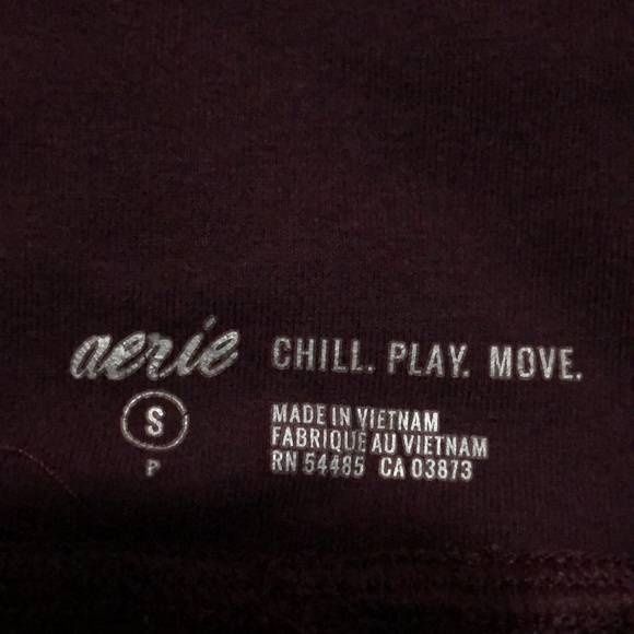 aerie”chill play move”Legging-Burgundy-Thicker Cotton Like-EUC-Normal Rise-Sz s - Picture 4 of 10